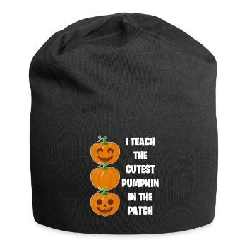 Cadeau mignon de professeur de Halloween - Bonnet en jersey - noir - Devant