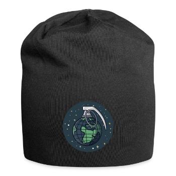Globe globe as a grenade - Jersey Beanie - black - Front