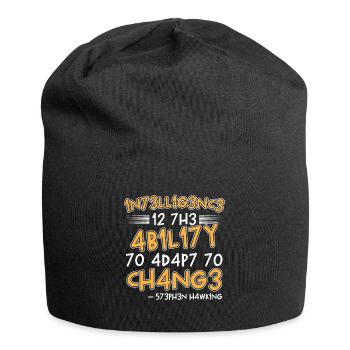Intelligence Is The Ability hawking gift - Jersey Beanie - black - Front
