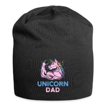 Fitness Gift Dad Unicorn Muscles Male Fun - Jersey Beanie - black - Front