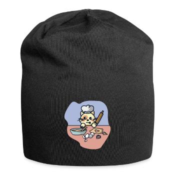 Faire cuire le chat tout en biscuit - Bonnet en jersey - noir - Devant