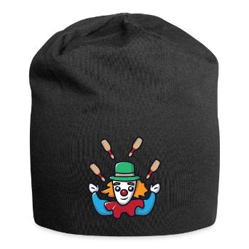 Jonglieren Jongleur Zirkus Clown - Jersey-Beanie - Schwarz - Vorne