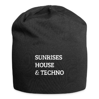 Sonnenaufgaenge House Musik und Techno - Jersey-Beanie - Schwarz - Vorne