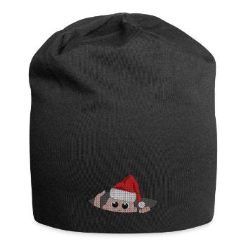 Cadeau de maman enceinte de Noël du père Noël de bébé - Bonnet en jersey - noir - Devant