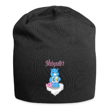 Babysitter Baby Sitter Baerchen Muede Sohn Tochter - Jersey-Beanie - Schwarz - Vorne