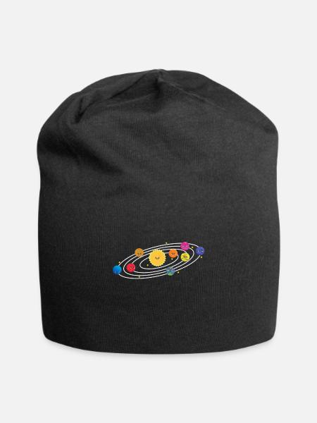 T-shirt système solaire pour idée cadeau astronaute - Bonnet en jersey - noir