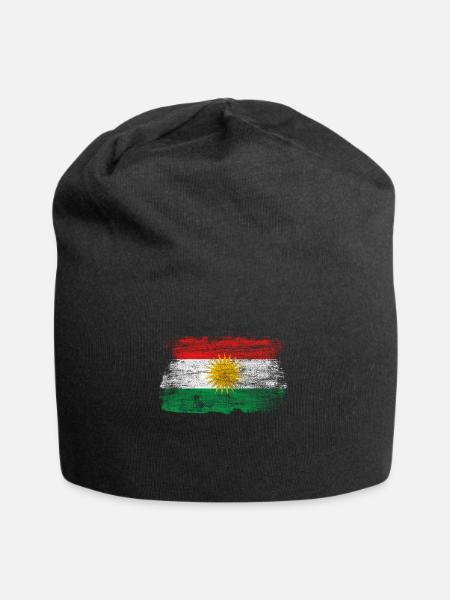 Kurdistan Freiheit Erbil Geschenk Flagge Fahne - Jersey-Beanie - Schwarz