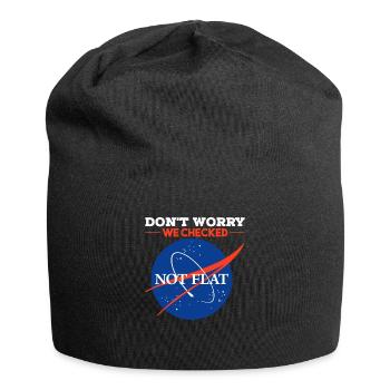 Science Physics Spaceflight Flat Earth Gift - Jersey Beanie - black - Front