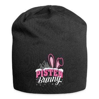 Funny Apres Ski Winter Slopes Bunny Gift - Jersey Beanie - black - Front