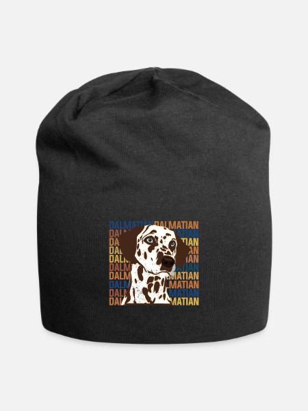 Dalmatiner - Jersey-Beanie - Schwarz