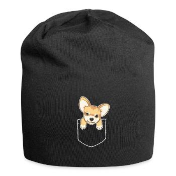 Cadeau Chihuahua Chien Pocket Pocket Chien - Bonnet en jersey - noir - Devant