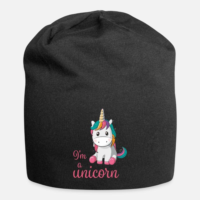 Je suis une licorne - Bonnet en jersey - noir
