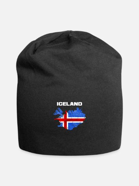 Iceland - Jersey Beanie - black