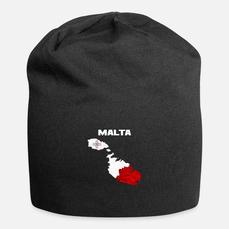 Malta - Jersey-Beanie - Schwarz