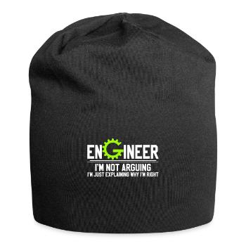 Zahnrad Ingenieur - Jersey-Beanie - Schwarz - Vorne