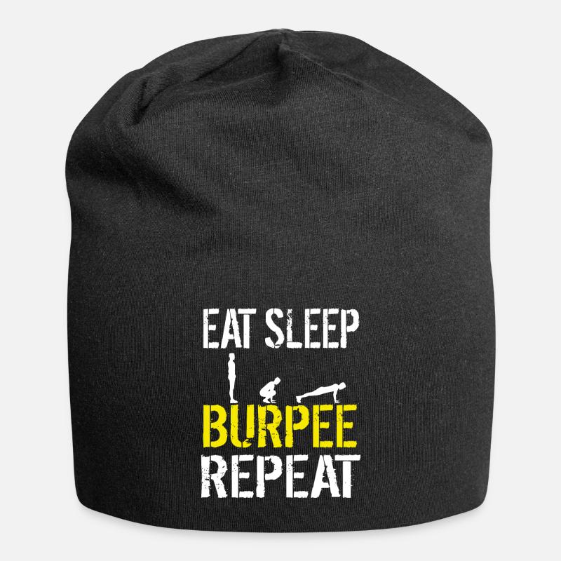 Lustige Burpees Workout Hindernislauf Rennen Bootcamp - Jersey-Beanie - Schwarz
