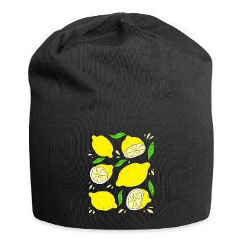 Spritzige saure Zitronen - Jersey-Beanie - Schwarz - Vorne