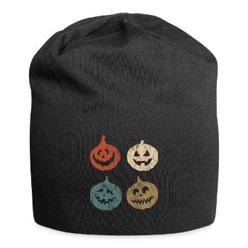 Cadeau rétro d'horreur citrouille d'halloween vintage - Bonnet en jersey - noir - Devant