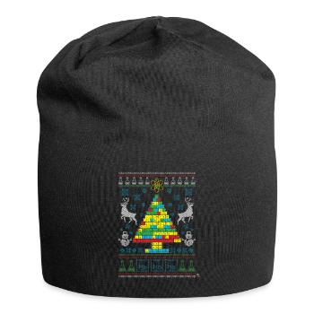 buntes chemistree Geschenk - Jersey-Beanie - Schwarz - Vorne
