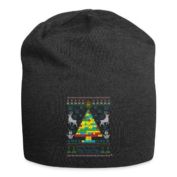 colorful chemistree gift - Jersey Beanie - charcoal grey - Front
