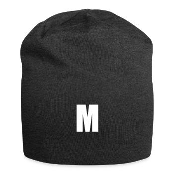 Letter M - Jersey Beanie - charcoal grey - Front