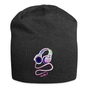 Kopfhoerer - Jersey-Beanie - Anthrazit - Vorne
