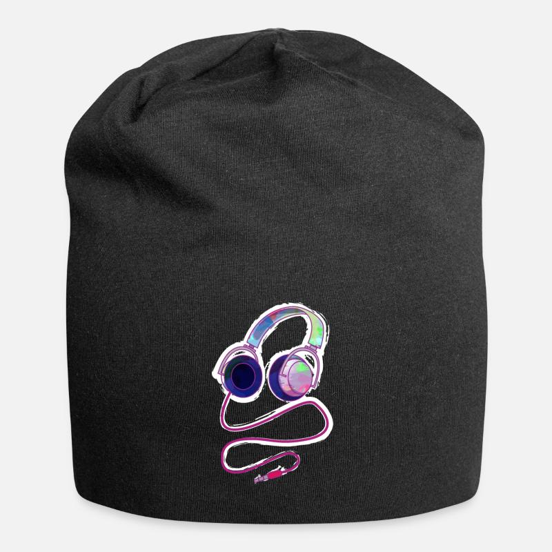 Headphone - Jersey Beanie - black