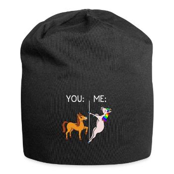 Pferde & Pferd Einhorn Pole Dance Stange Geschenk - Jersey-Beanie - Schwarz - Vorne