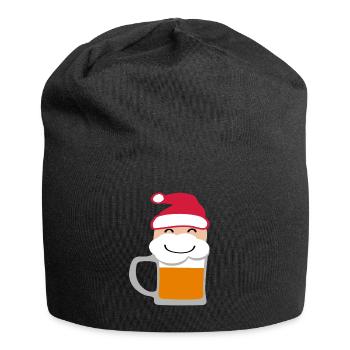 Weihnachtssbier - Jersey-Beanie - Schwarz - Vorne