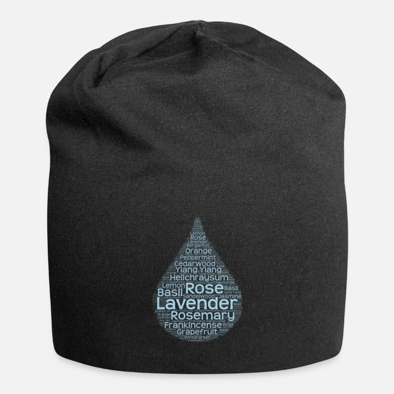 Aromatherapie Ätherische Öle Tropfen Geschenk - Jersey-Beanie - Schwarz