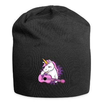 Musik Einhorn Gitarre Banjo Ukulele Geschenk Idee - Jersey-Beanie - Schwarz - Vorne