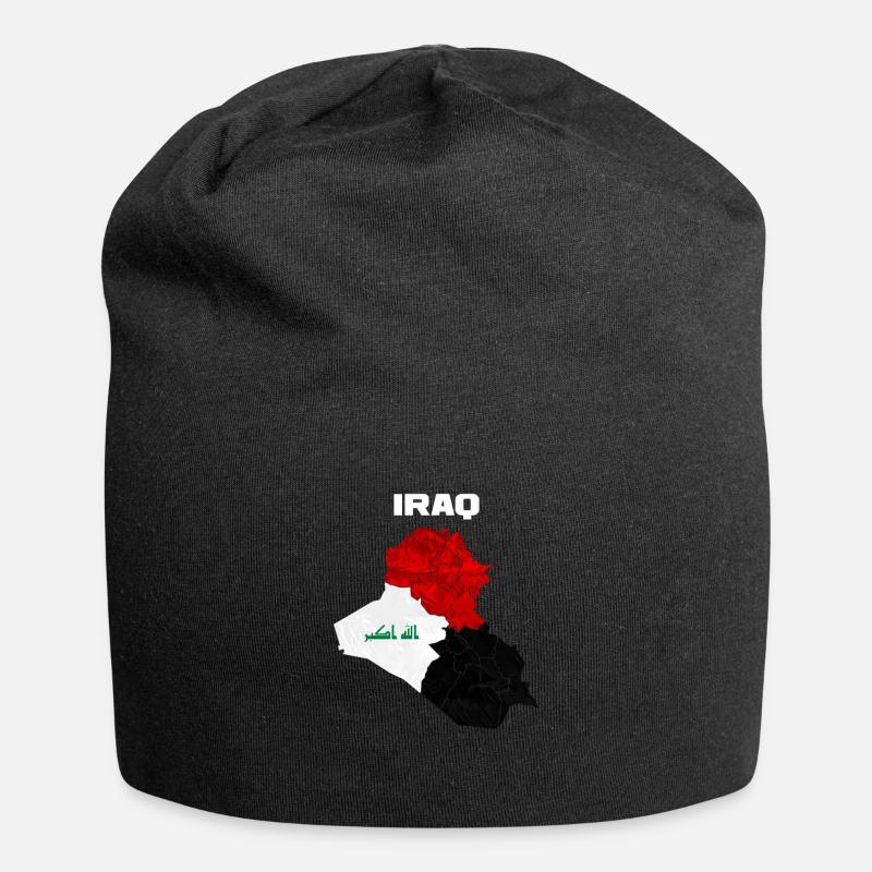 Irak - Jersey-Beanie - Schwarz