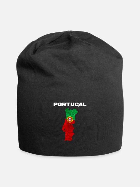 Portugal - Jersey-Beanie - Schwarz