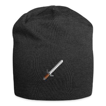 Pixel Schwert - Jersey-Beanie - Anthrazit - Vorne