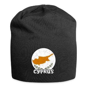 Cyprus globe round world Cyprus gift idea - Jersey Beanie - black - Front