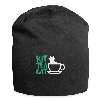 KitTeaCat! Cat, Kit Kat, Gift, Tea - Jersey Beanie - black - Front