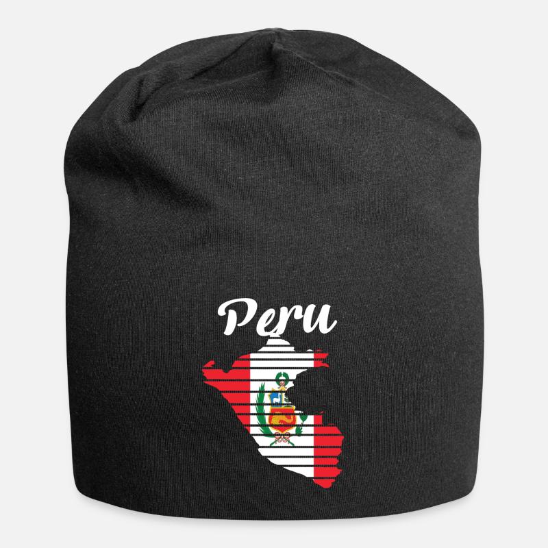 Pérou - Bonnet en jersey - noir