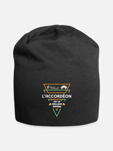 Harmonica Accordéon Drôle Cadeau - Bonnet en jersey - noir