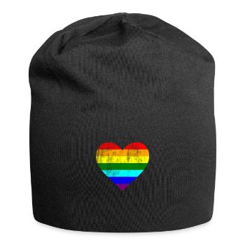 Heart LGTB Pride Gay Gay Lesbian Rainbow - Bonnet en jersey - noir - Devant