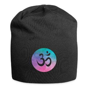 Om Sign Watercolor Yoga Spirituality Namaste - Jersey Beanie - black - Front