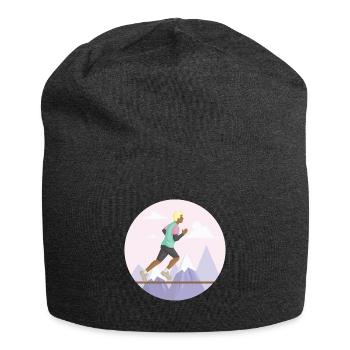 Haute corde corde raide - Bonnet en jersey - charbon - Devant