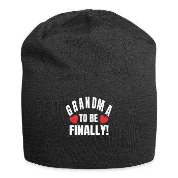 Grandma To Be Finally Grandma Offspring Shirt - Jersey Beanie - charcoal grey - Front