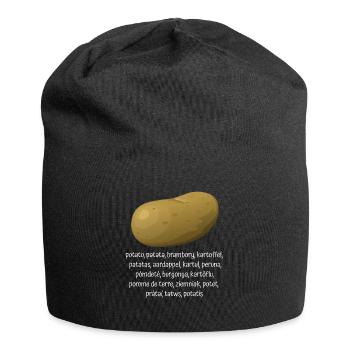 Kartoffel in verschiedenen Sprachen - Jersey-Beanie - Schwarz - Vorne