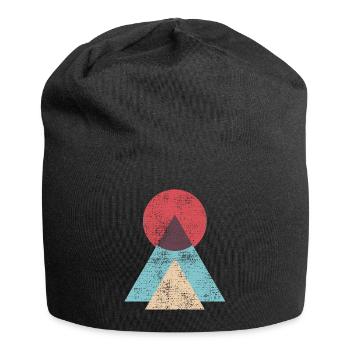 Mountains Sun Nature Abstract - Jersey Beanie - black - Front
