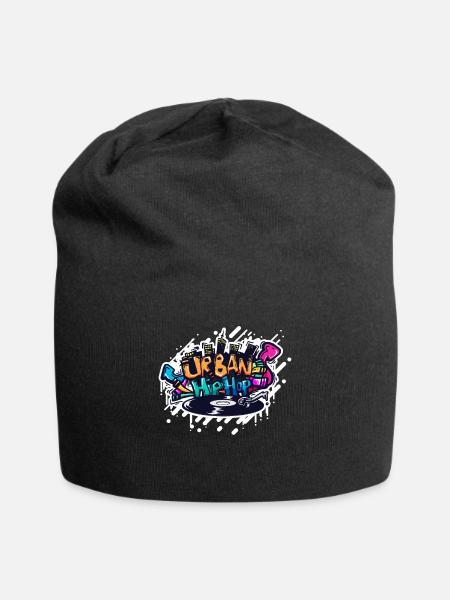 DJ TURNTABLE GRAFFITI - Jersey-Beanie - Schwarz