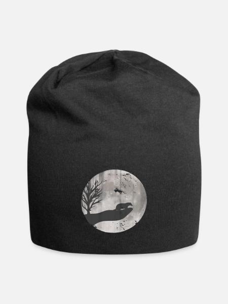 Dachs Zeichnung Used Look - Jersey-Beanie - Schwarz