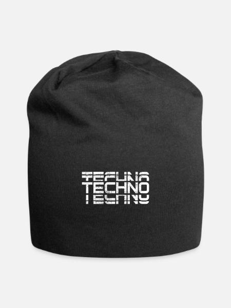 Techno design - Bonnet en jersey - noir
