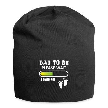 Dad to be, please wait, loading - Jersey-Beanie - Schwarz - Vorne