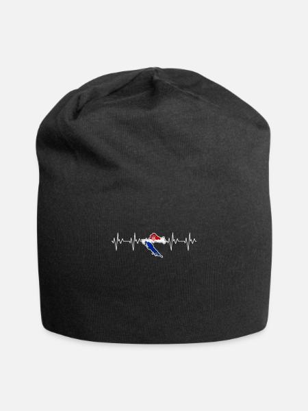Croatie - Bonnet en jersey - noir