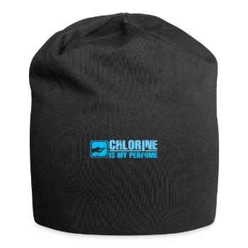 Chlor Schwimmen Meer Urlaub Baden - Jersey-Beanie - Schwarz - Vorne